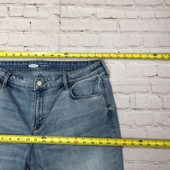 Old Navy Women Kicker Boot Cut Jeans Size 16 Short Blue Denim B252 -1 - Picture 3 of 16